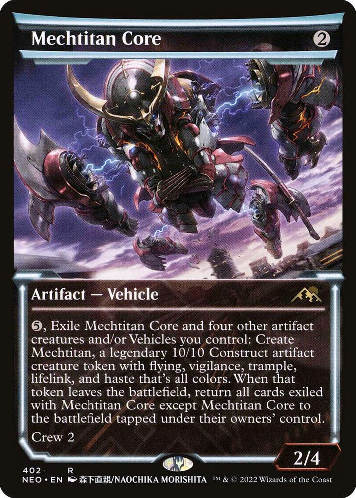 2022 Magic: The Gathering: Kamigawa: Neon Dynasty (NEO) - Mechtitan Core Showcase (#402, Rare) (, Near Mint)