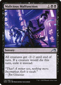 2022 Magic: The Gathering: Kamigawa: Neon Dynasty (NEO) - Malicious Malfunction (#110, Uncommon) (, Near Mint)