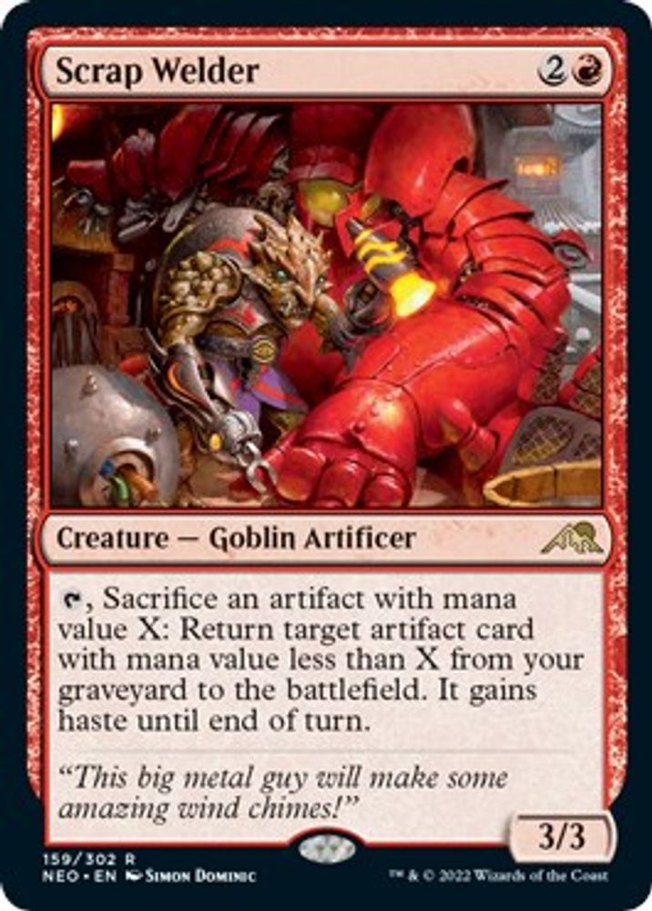 2022 Magic: The Gathering: Kamigawa: Neon Dynasty (NEO) - Scrap Welder (#159, Rare) (, Near Mint)