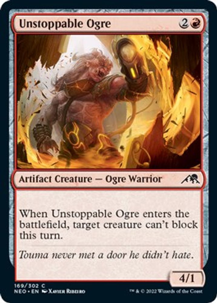 2022 Magic: The Gathering: Kamigawa: Neon Dynasty (NEO) - Unstoppable Ogre (#169, Common) (, Near Mint)