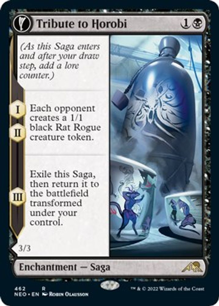 2022 Magic: The Gathering: Kamigawa: Neon Dynasty (NEO) - Tribute to Horobi Extended Art (#462, Rare) (, Near Mint)