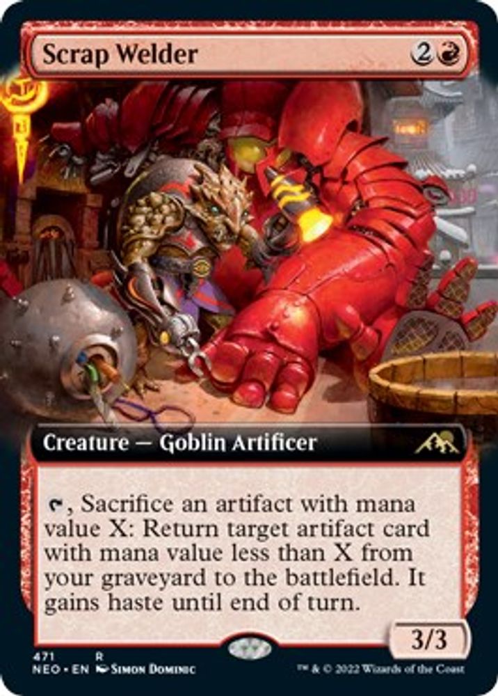 2022 Magic: The Gathering: Kamigawa: Neon Dynasty (NEO) - Scrap Welder Extended Art (#471, Rare)