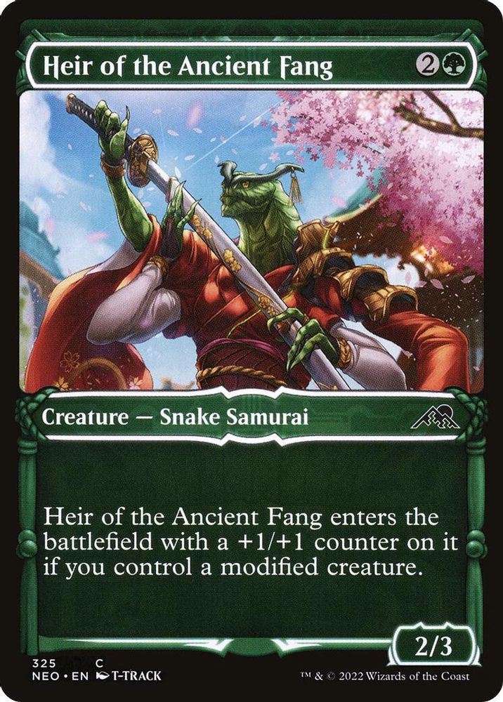 2022 Magic: The Gathering: Kamigawa: Neon Dynasty (NEO) - Heir of the Ancient Fang Showcase (#325, Common) (, Near Mint)