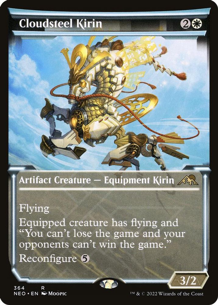 2022 Magic: The Gathering: Kamigawa: Neon Dynasty (NEO) - Cloudsteel Kirin Showcase (#364, Rare) (, Near Mint)