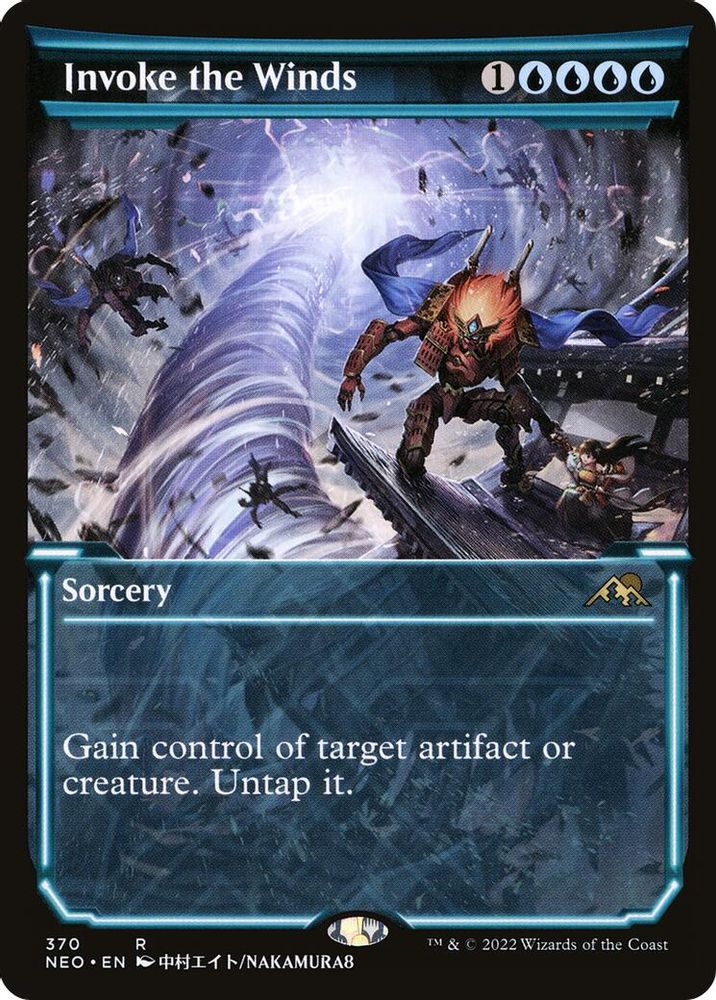 2022 Magic: The Gathering: Kamigawa: Neon Dynasty (NEO) - Invoke the Winds Showcase (#370, Rare) (, Near Mint)