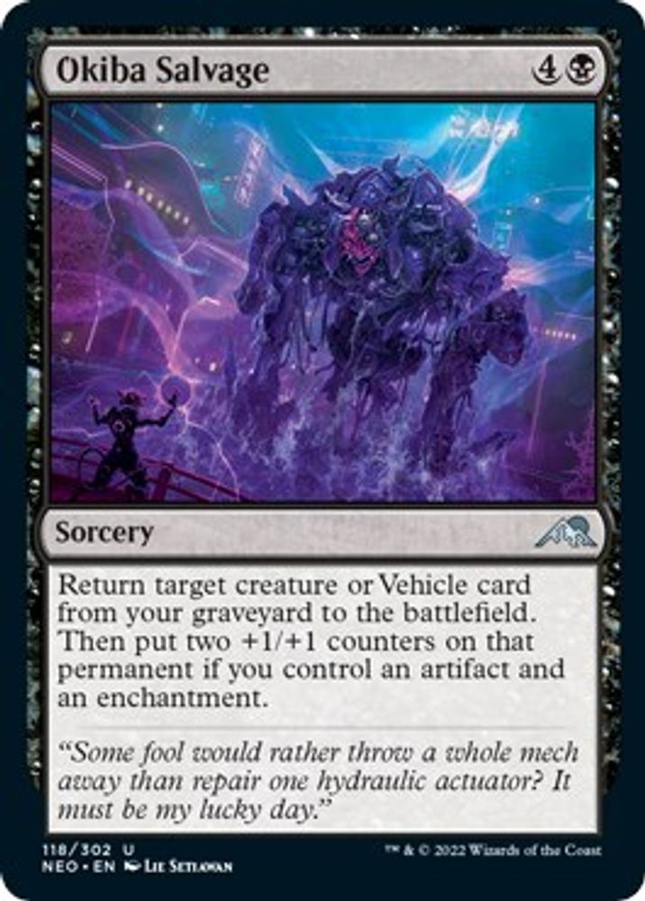 2022 Magic: The Gathering: Kamigawa: Neon Dynasty (NEO) - Okiba Salvage (#118, Uncommon) (Foil, Near Mint)