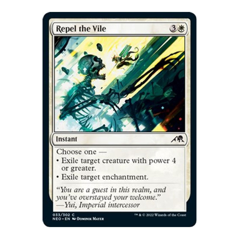 2022 Magic: The Gathering: Kamigawa: Neon Dynasty (NEO) - Repel the Vile (#33, Common) (Foil, Near Mint)