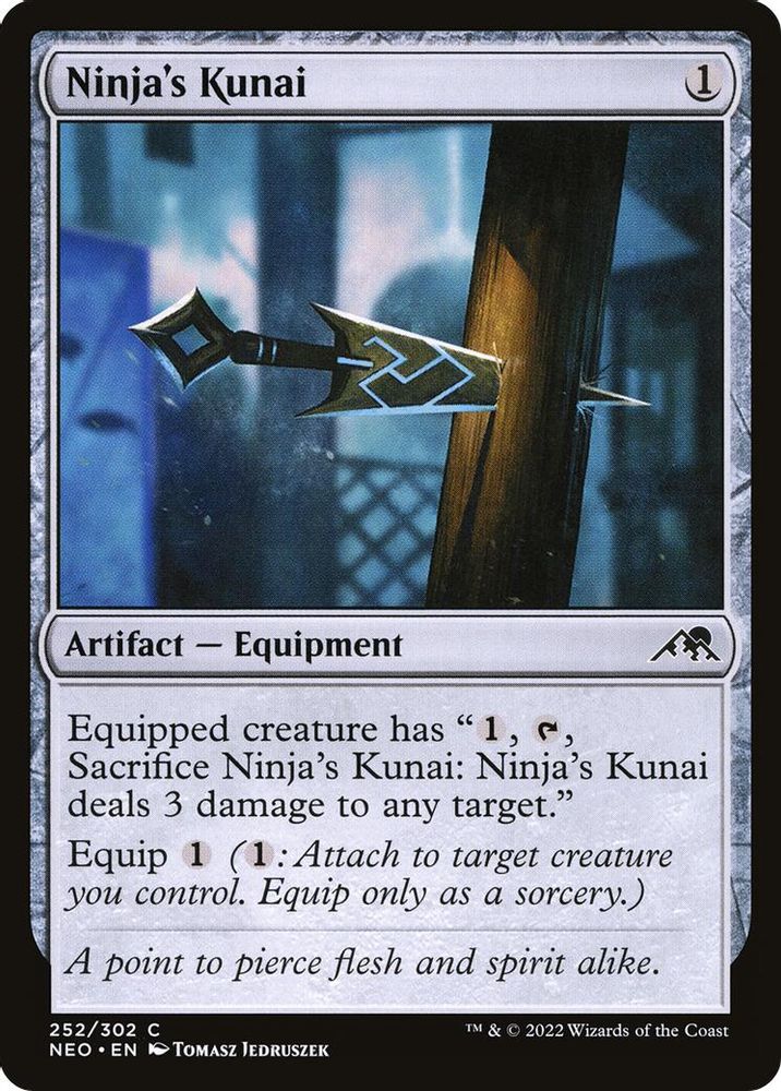 2022 Magic: The Gathering: Kamigawa: Neon Dynasty (NEO) - Ninjas Kunai (#252, Common) (, Near Mint)
