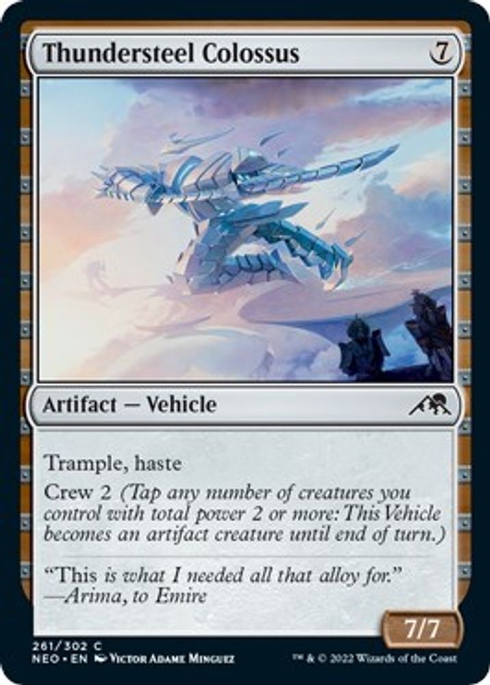 2022 Magic: The Gathering: Kamigawa: Neon Dynasty (NEO) - Thundersteel Colossus (#261, Common) (, Near Mint)