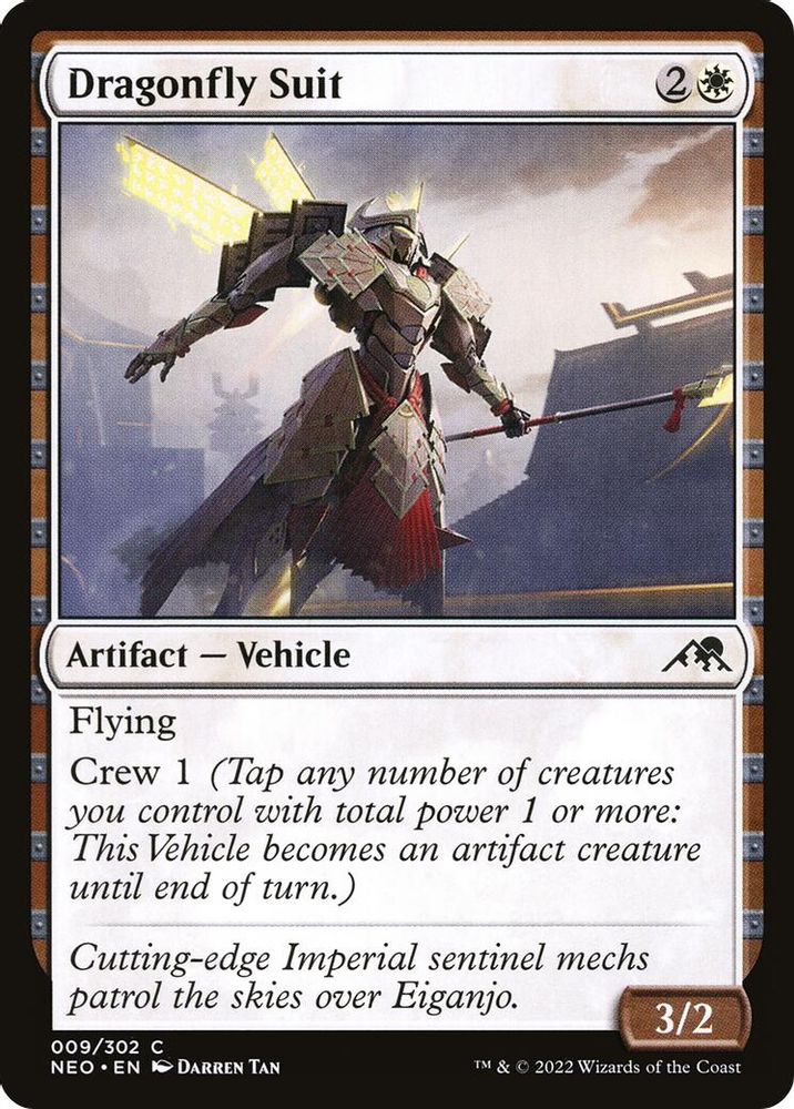 2022 Magic: The Gathering: Kamigawa: Neon Dynasty (NEO) - Dragonfly Suit (#9, Common) (, Near Mint)