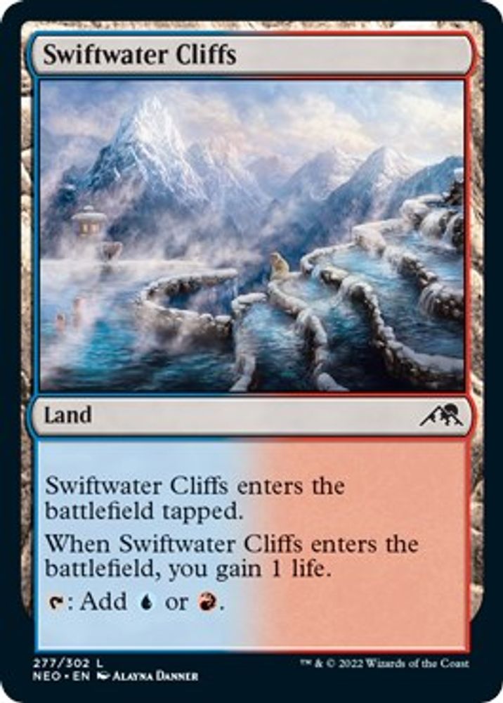 2022 Magic: The Gathering: Kamigawa: Neon Dynasty (NEO) - Swiftwater Cliffs (#277, Land)