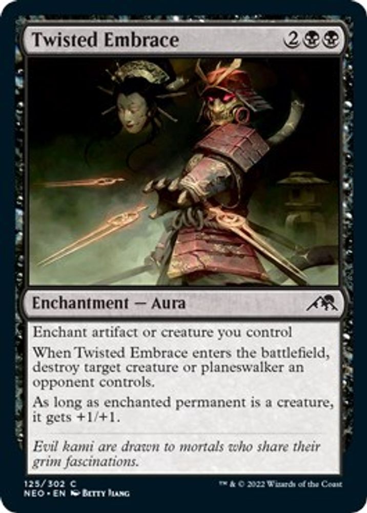 2022 Magic: The Gathering: Kamigawa: Neon Dynasty (NEO) - Twisted Embrace (#125, Common)