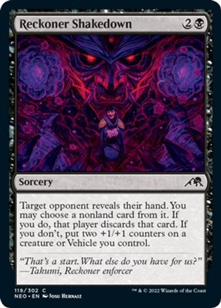 2022 Magic: The Gathering: Kamigawa: Neon Dynasty (NEO) - Reckoner Shakedown (#119, Common) (, Near Mint)