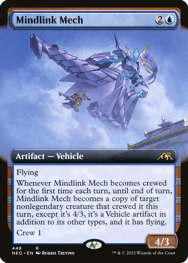 2022 Magic: The Gathering: Kamigawa: Neon Dynasty (NEO) - Mindlink Mech Extended Art (#448, Rare) (, Near Mint)
