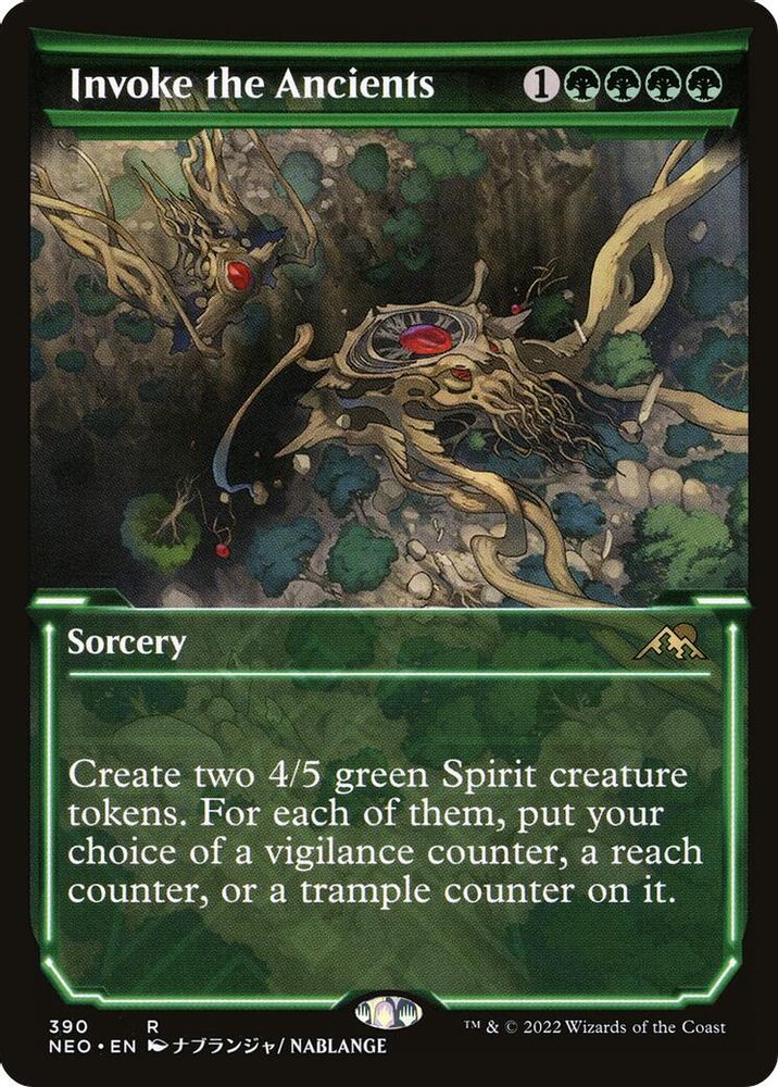 2022 Magic: The Gathering: Kamigawa: Neon Dynasty (NEO) - Invoke the Ancients Showcase (#390, Rare) (, Near Mint)