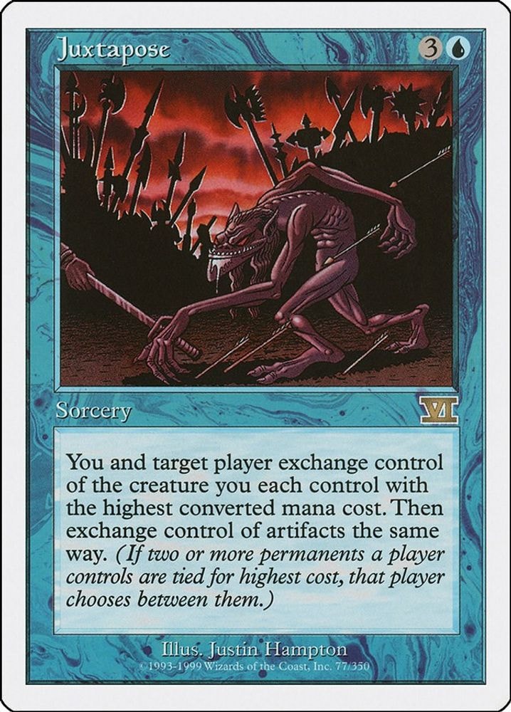 1999 Magic: The Gathering: Classic Sixth Edition (6ED) - Juxtapose (#77, Rare) (, Near Mint)