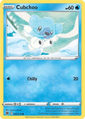 2022 Pokemon: SWSH09: Brilliant Stars (SWSH09) - Cubchoo (#042/172, Common) (Reverse Holofoil, Near Mint)