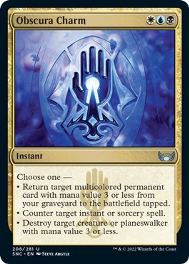 2022 Magic: The Gathering: Streets of New Capenna (SNC) - Obscura Charm (#208, Uncommon) (, Near Mint)