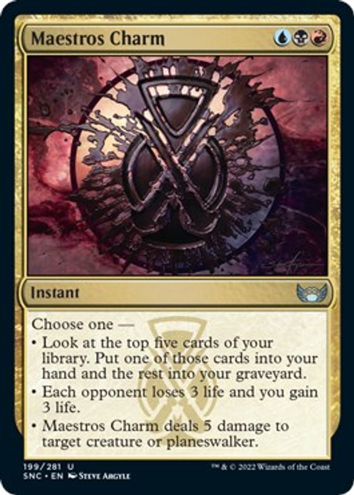 2022 Magic: The Gathering: Streets of New Capenna (SNC) - Maestros Charm (#199, Uncommon) (, Near Mint)