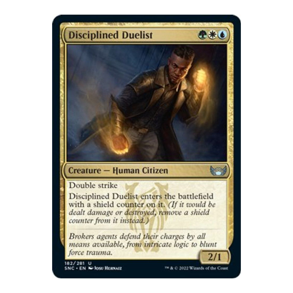 2022 Magic: The Gathering: Streets of New Capenna (SNC) - Disciplined Duelist (#182, Uncommon) (, Near Mint)