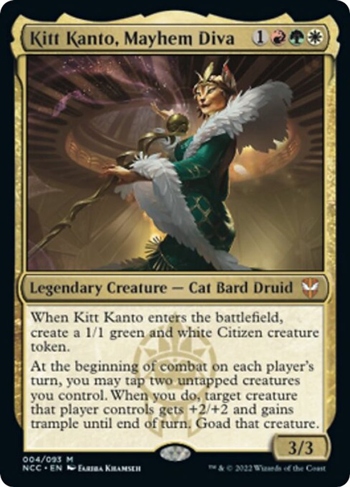 2022 Magic: The Gathering: Commander: Streets of New Capenna (NCC) - Kitt Kanto Mayhem Diva (#4, Mythic Rare) (, Near Mint)