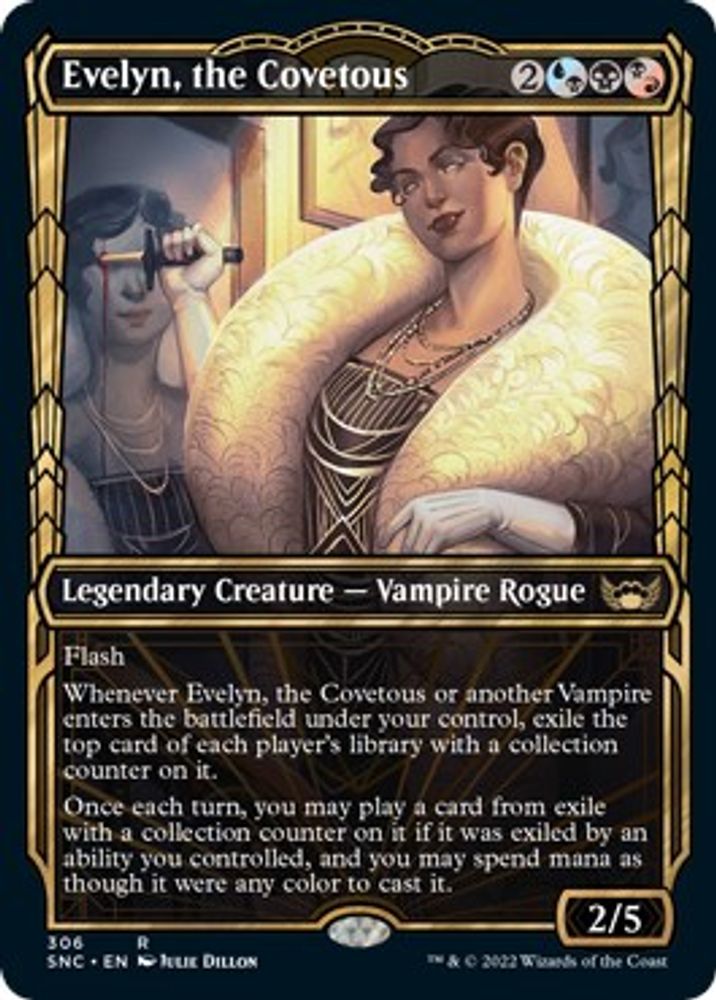 2022 Magic: The Gathering: Streets of New Capenna (SNC) - Evelyn the Covetous Showcase (#306, Rare) (, Near Mint)