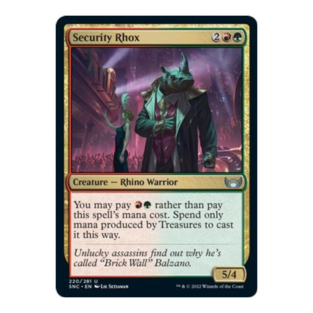 2022 Magic: The Gathering: Streets of New Capenna (SNC) - Security Rhox (#220, Uncommon) (, Near Mint)