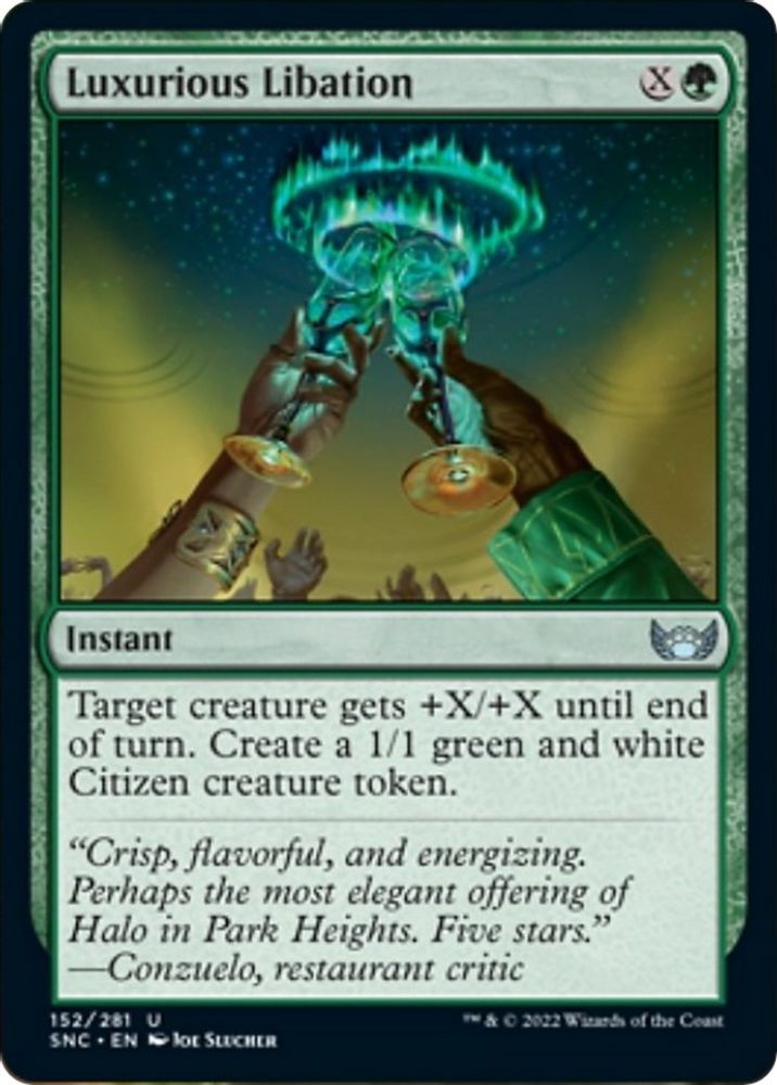 2022 Magic: The Gathering: Streets of New Capenna (SNC) - Luxurious Libation (#152, Uncommon) (, Near Mint)