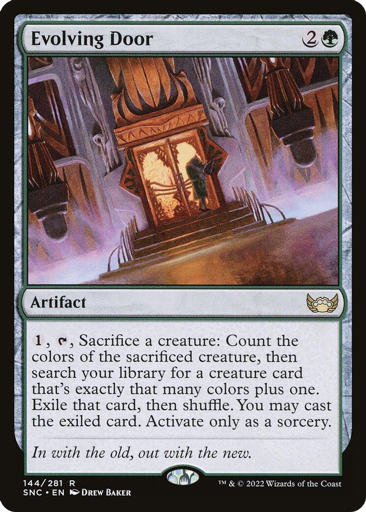 2022 Magic: The Gathering: Streets of New Capenna (SNC) - Evolving Door (#144, Rare) (, Near Mint)
