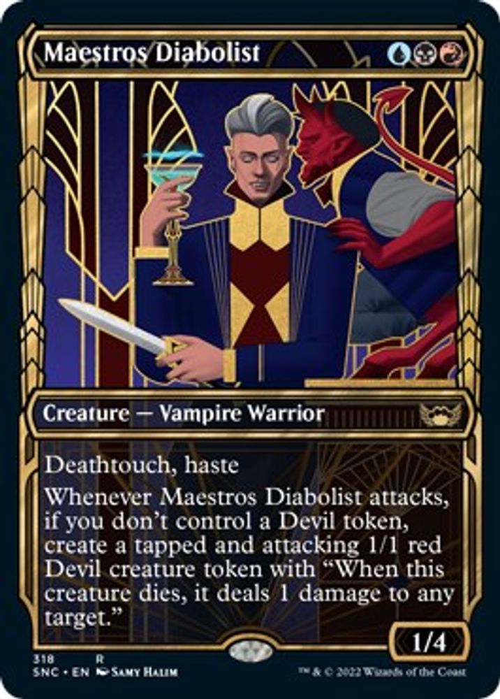 2022 Magic: The Gathering: Streets of New Capenna (SNC) - Maestros Diabolist Showcase (#318, Rare) (, Near Mint)