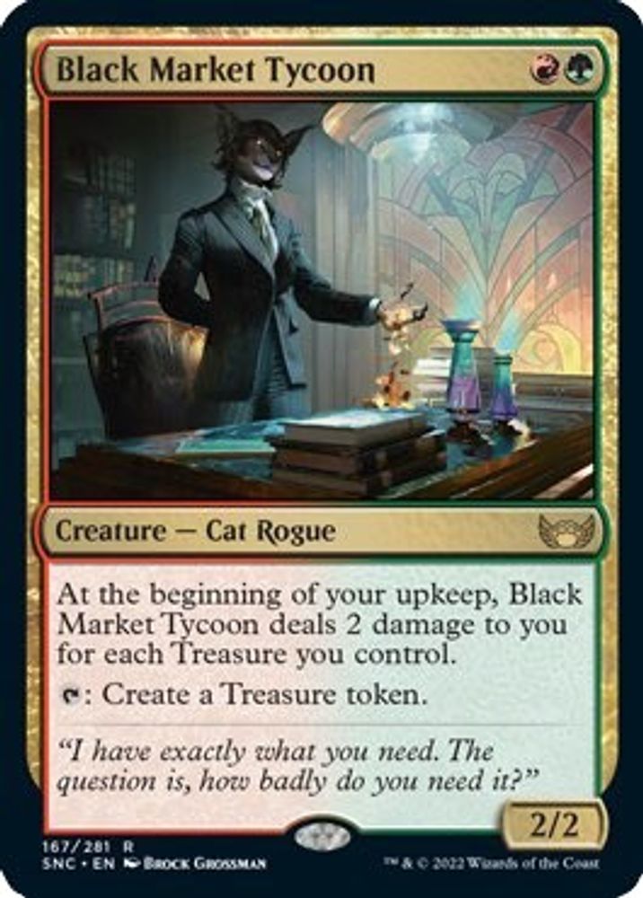 2022 Magic: The Gathering: Streets of New Capenna (SNC) - Black Market Tycoon (#167, Rare)