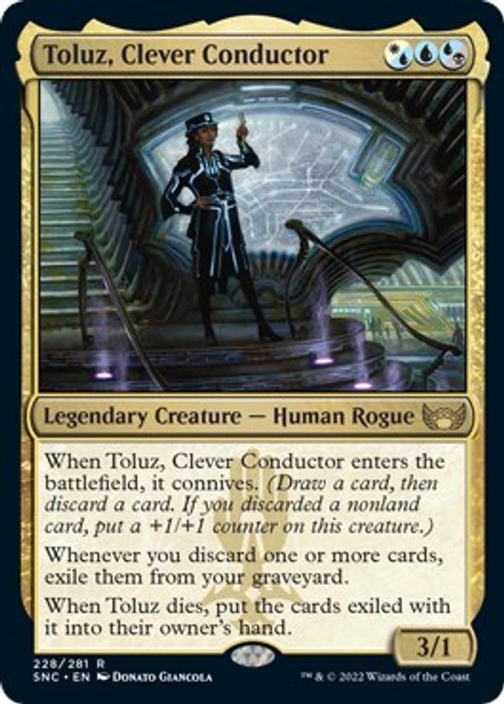2022 Magic: The Gathering: Streets of New Capenna (SNC) - Toluz Clever Conductor (#228, Rare) (, Near Mint)