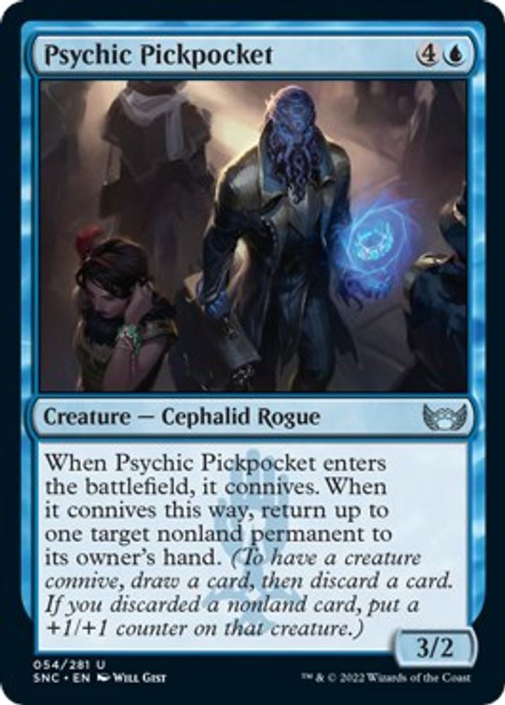 2022 Magic: The Gathering: Streets of New Capenna (SNC) - Psychic Pickpocket (#54, Uncommon) (, Near Mint)
