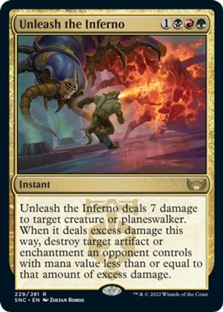 2022 Magic: The Gathering: Streets of New Capenna (SNC) - Unleash the Inferno (#229, Rare) (, Near Mint)