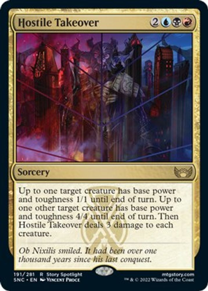 2022 Magic: The Gathering: Streets of New Capenna (SNC) - Hostile Takeover (#191, Rare)