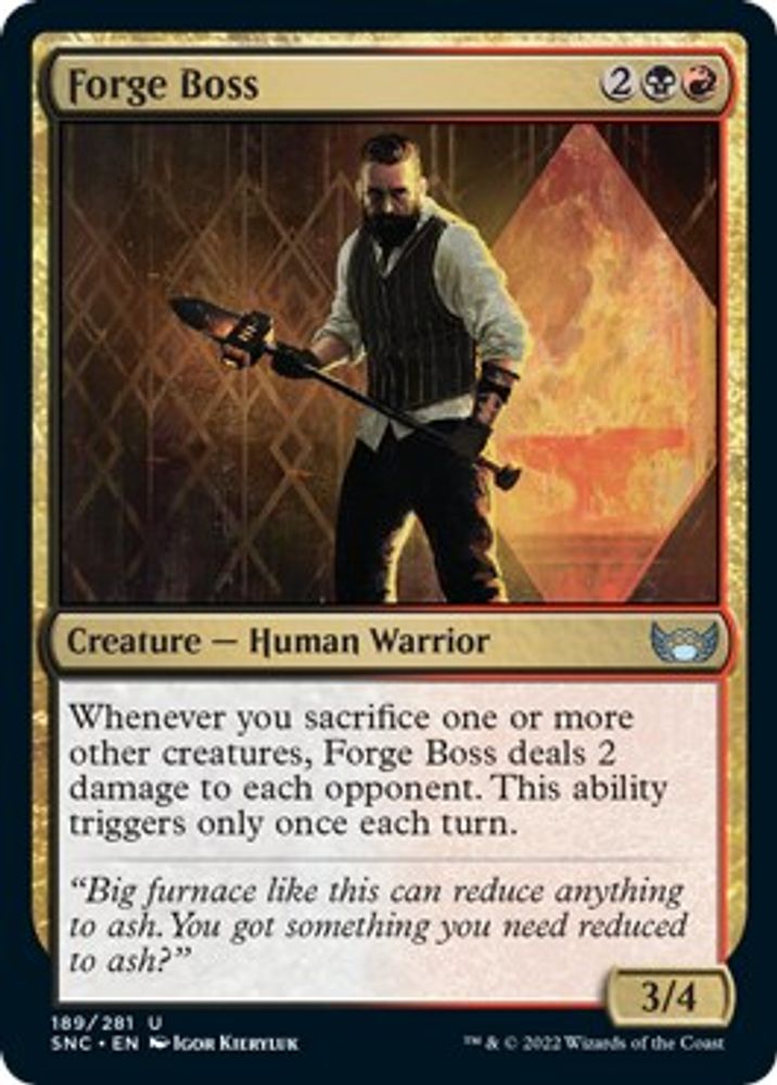 2022 Magic: The Gathering: Streets of New Capenna (SNC) - Forge Boss (#189, Uncommon) (, Near Mint)