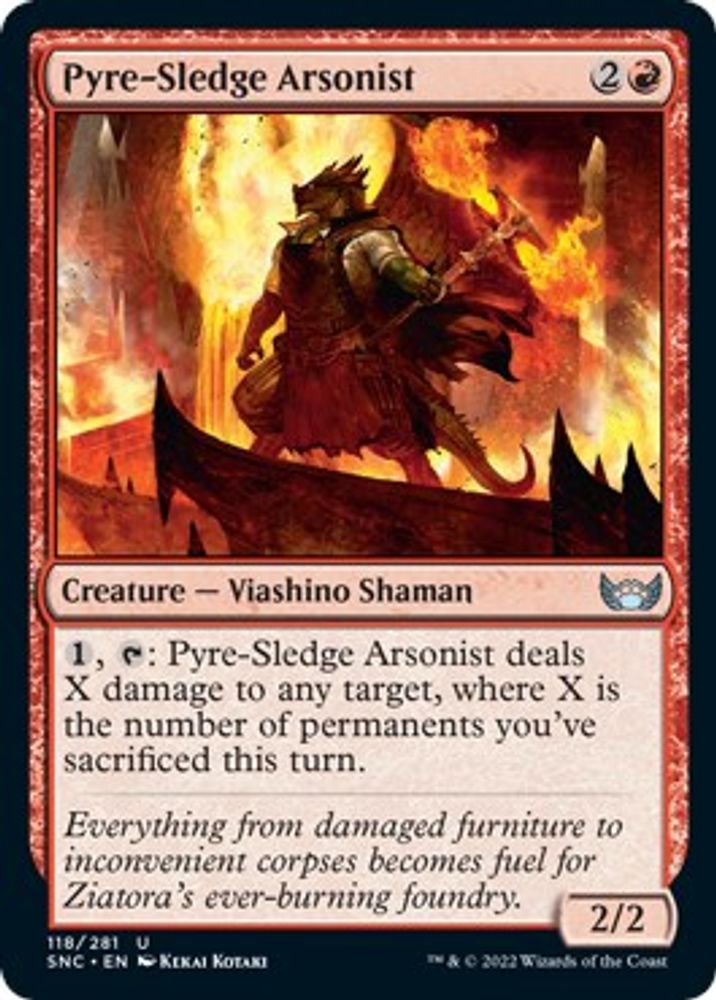 2022 Magic: The Gathering: Streets of New Capenna (SNC) - Pyre Sledge Arsonist (#118, Uncommon) (, Near Mint)