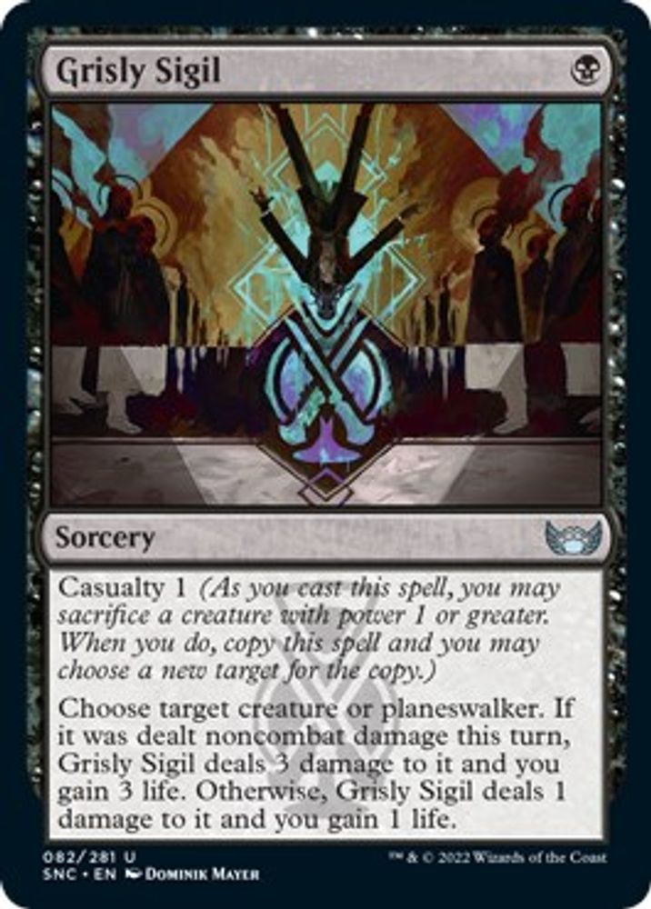 2022 Magic: The Gathering: Streets of New Capenna (SNC) - Grisly Sigil (#82, Uncommon) (, Near Mint)