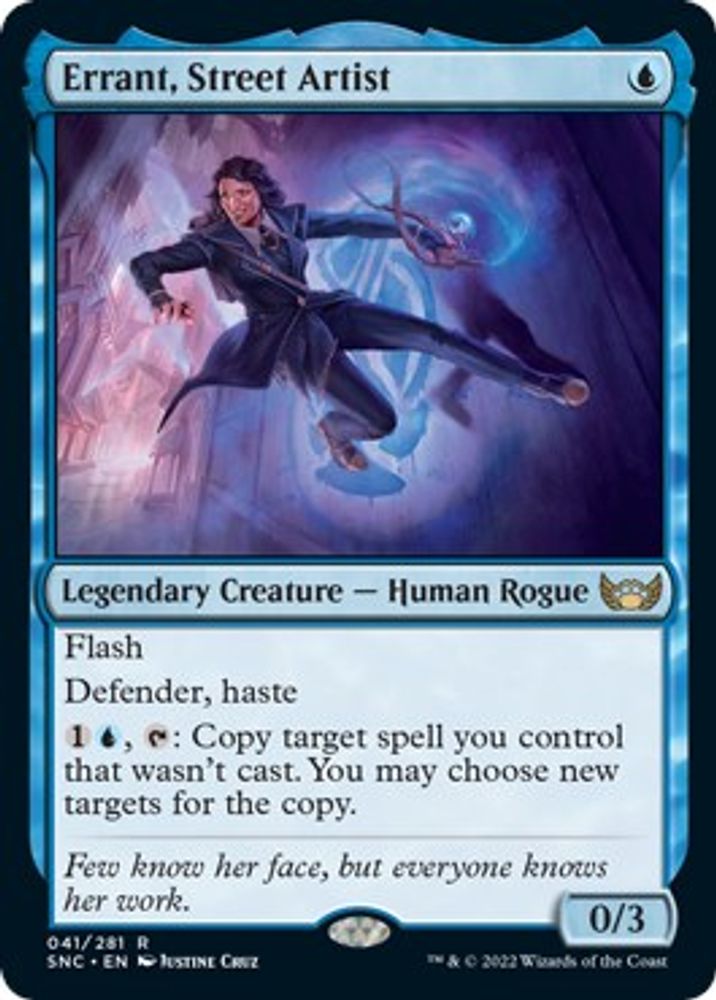 2022 Magic: The Gathering: Streets of New Capenna (SNC) - Errant Street Artist (#41, Rare) (, Near Mint)