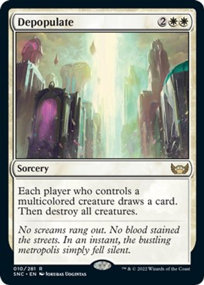 2022 Magic: The Gathering: Streets of New Capenna (SNC) - Depopulate (#10, Rare) (, Near Mint)