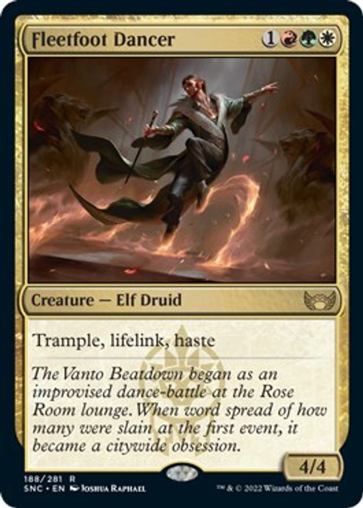 2022 Magic: The Gathering: Streets of New Capenna (SNC) - Fleetfoot Dancer (#188, Rare) (, Near Mint)