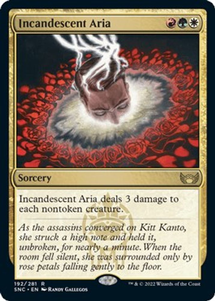 2022 Magic: The Gathering: Streets of New Capenna (SNC) - Incandescent Aria (#192, Rare) (, Near Mint)