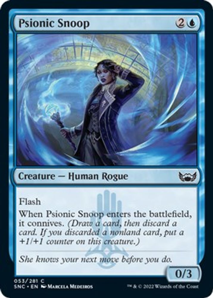 2022 Magic: The Gathering: Streets of New Capenna (SNC) - Psionic Snoop (#53, Common) (, Near Mint)