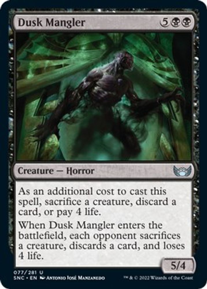 2022 Magic: The Gathering: Streets of New Capenna (SNC) - Dusk Mangler (#77, Uncommon) (, Near Mint)