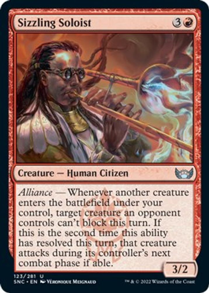 2022 Magic: The Gathering: Streets of New Capenna (SNC) - Sizzling Soloist (#123, Uncommon) (, Near Mint)