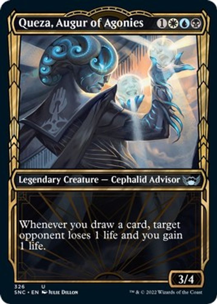 2022 Magic: The Gathering: Streets of New Capenna (SNC) - Queza Augur of Agonies Showcase (#326, Uncommon) (, Near Mint)
