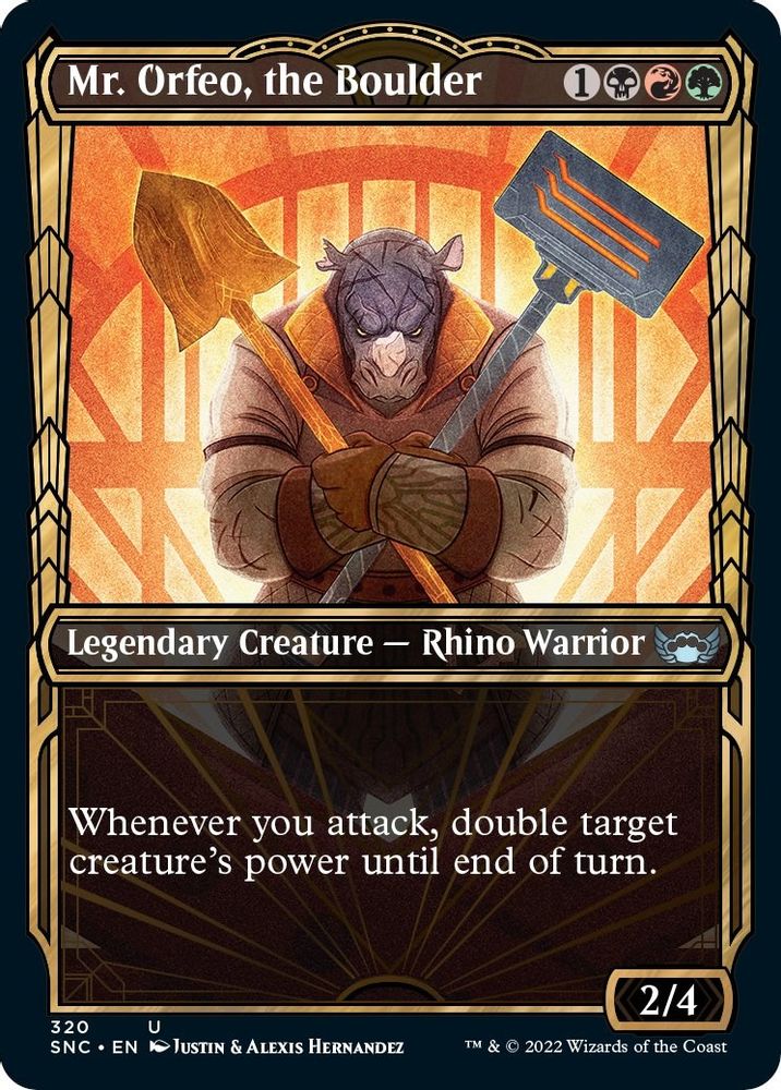 2022 Magic: The Gathering: Streets of New Capenna (SNC) - Mr Orfeo the Boulder Showcase (#320, Uncommon) (, Near Mint)