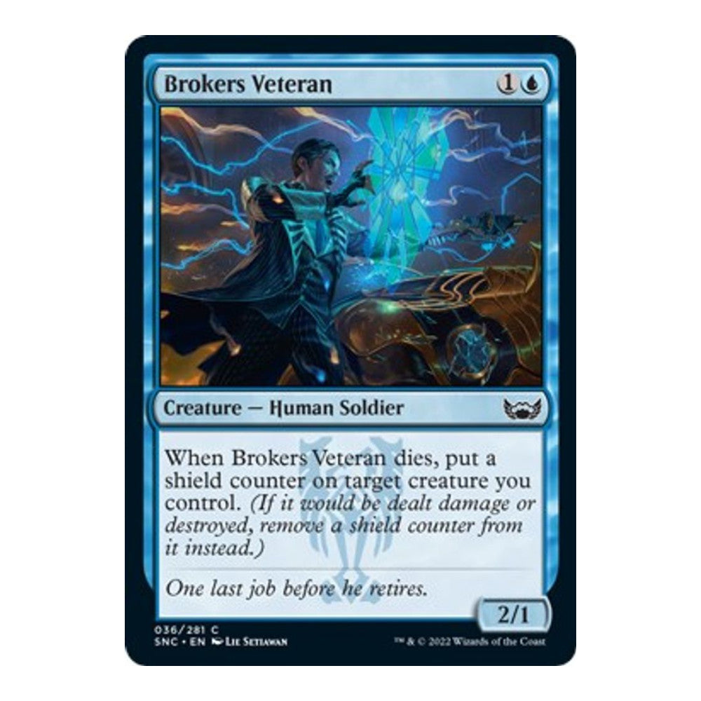 2022 Magic: The Gathering: Streets of New Capenna (SNC) - Brokers Veteran (#36, Common) (, Near Mint)