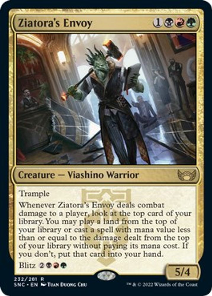 2022 Magic: The Gathering: Streets of New Capenna (SNC) - Ziatoras Envoy (#232, Rare) (, Near Mint)