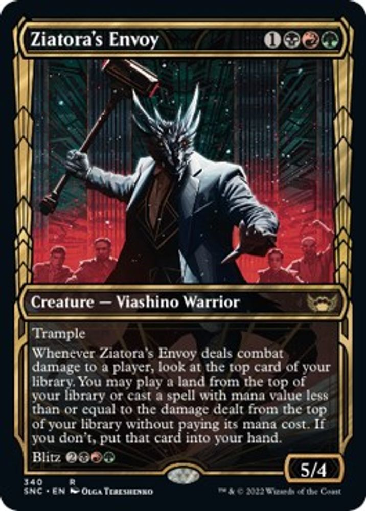 2022 Magic: The Gathering: Streets of New Capenna (SNC) - Ziatoras Envoy Showcase (#340, Rare) (, Near Mint)